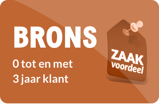 aakvoordeel brons als je 0 tot en met 3 jaar klant bent"