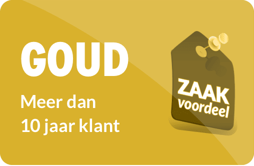 Zaakvoordeel goud als je meer dan 10 jaar klant bent