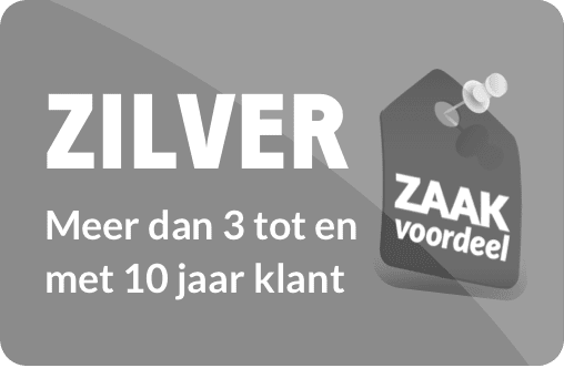 Zaakvoordeel zilver als meer dan 3 tot en met 10 jaar klant bent