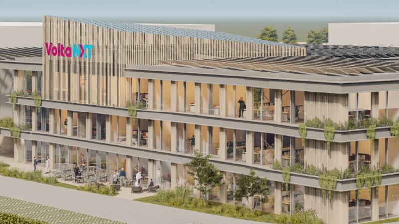 Het Volta NXT gebouw.